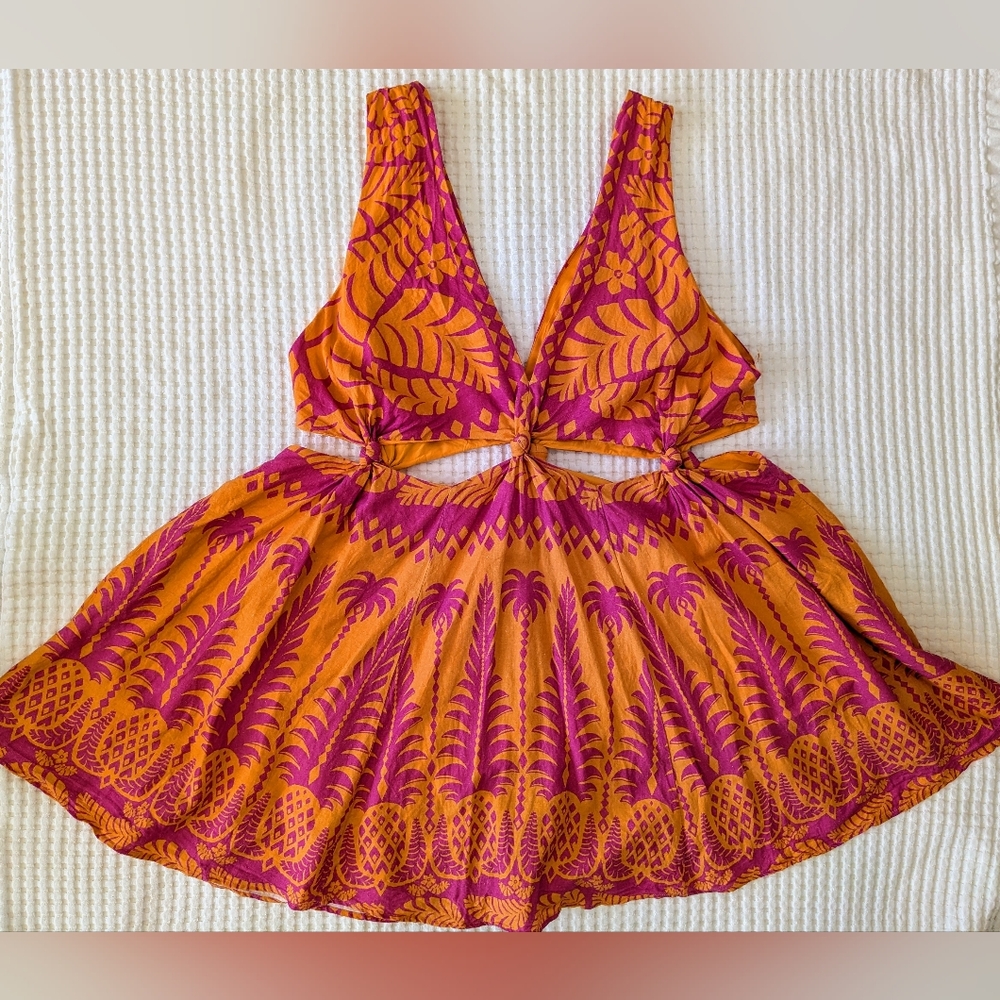 FARM Rio Pink and Orange Mini Dress - Picture 16 of 16